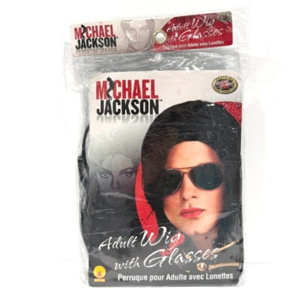 NWT Rubie's Official Michael Jackson Merchandise Michael Jackson Wig w/ Glasses
